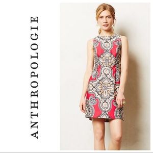 Anthropologie Giedi Medallion Fuchsia Dress